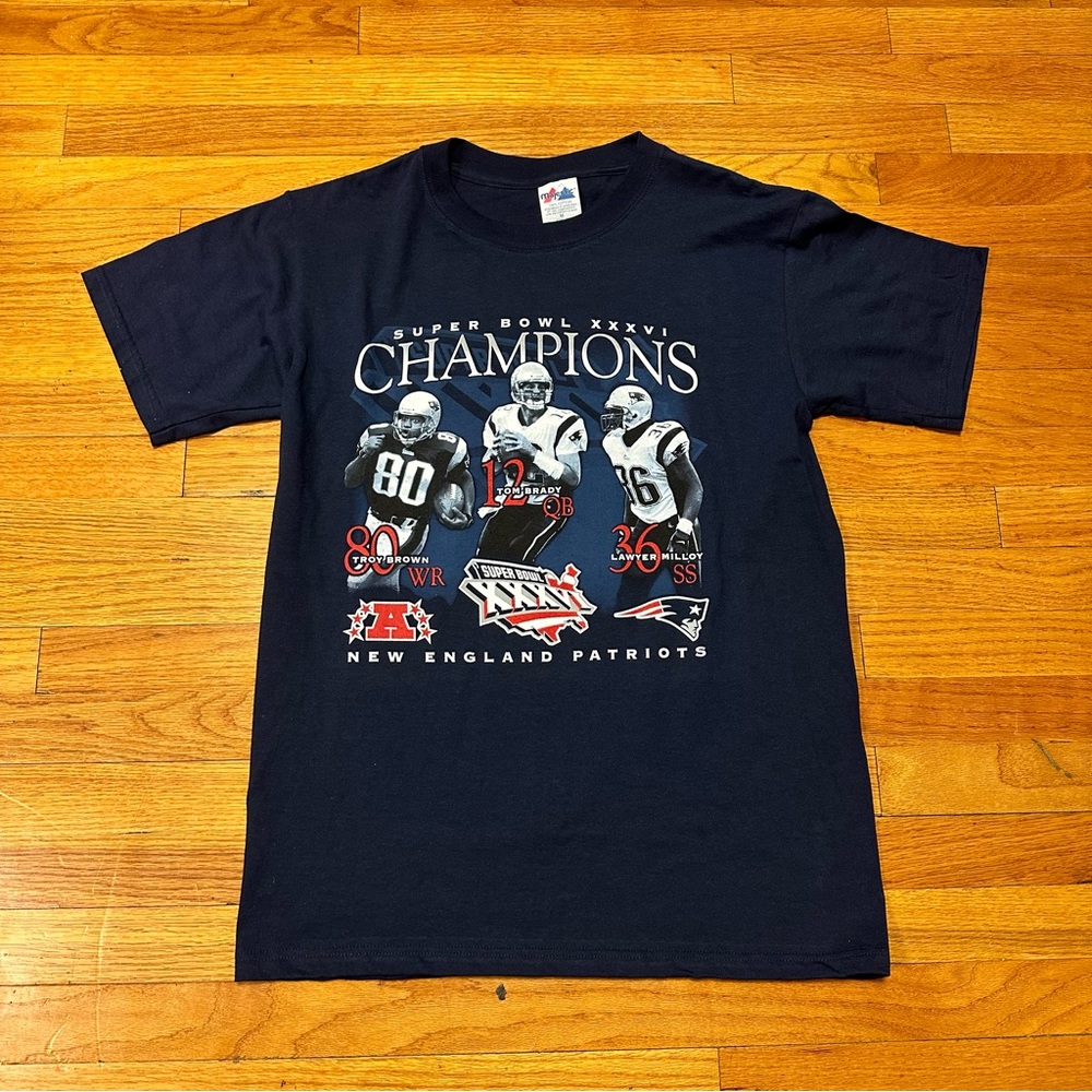 VTG Y2K New England Patriots Super Bowl 36 Champions Shirt
